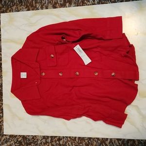 Boys Old Navy 3T red button down long sleeved shirt. New with tags.